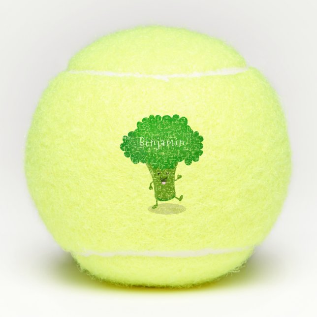 Pelotas De Tenis Ilustracion de personalizado de brócoli de baile c (Anverso)