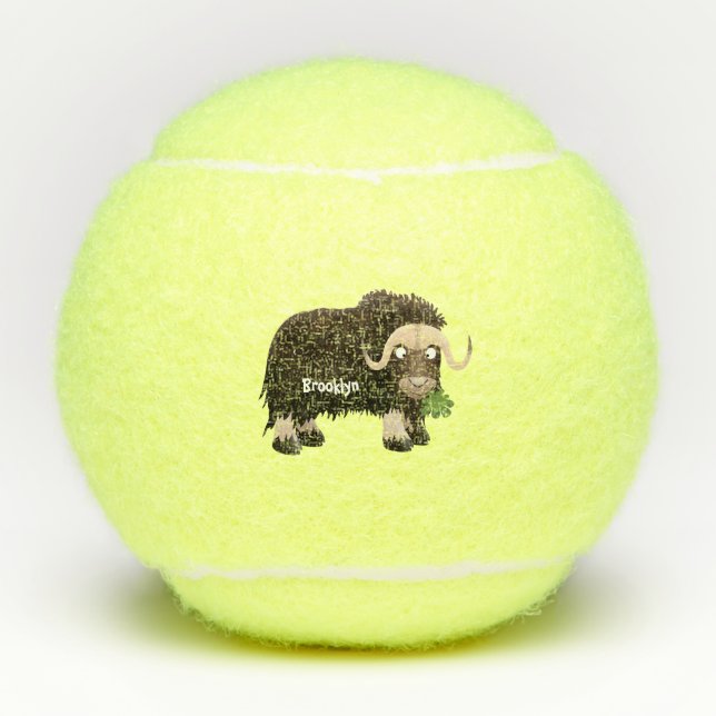 Pelotas De Tenis Ilustracion de personalizado de buey hongo (Anverso)