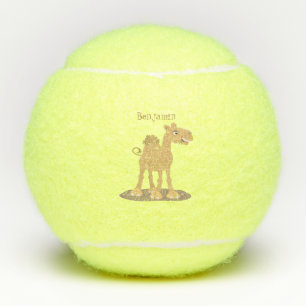 Pelotas De Tenis Ilustracion de personalizado de camello alegre y s