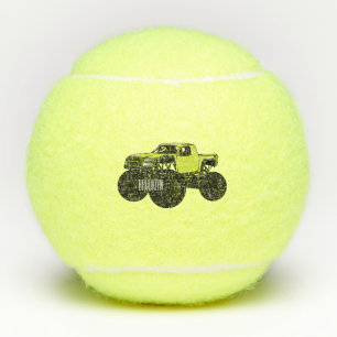Pelotas De Tenis Ilustracion de personalizado de camión de monstruo