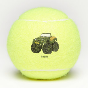 Pelotas De Tenis Ilustracion de personalizado de camión monstruo ve