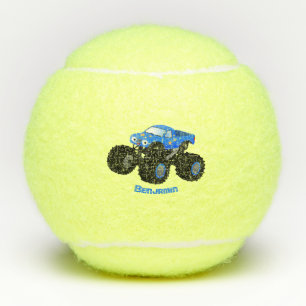 Pelotas De Tenis Ilustracion de personalizado de camión monstruoso 