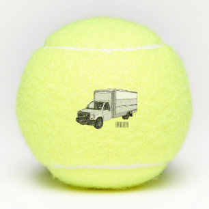 Pelotas De Tenis Ilustracion de personalizado de camiones de cajas