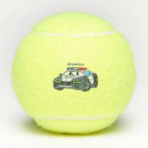 Pelotas De Tenis Ilustracion de personalizado de coche de policía f