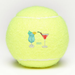 Pelotas De Tenis Ilustracion de personalizado de cócteles