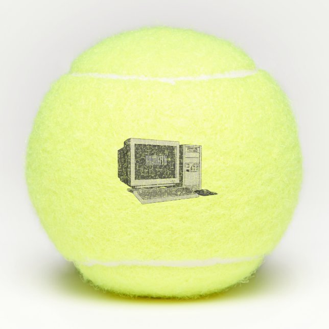 Pelotas De Tenis Ilustracion de personalizado de equipos (Anverso)