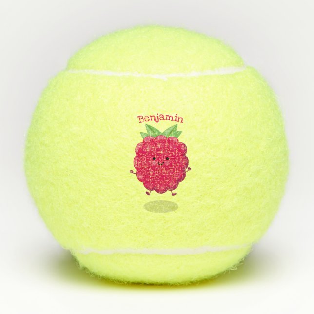 Pelotas De Tenis Ilustracion de personalizado de frambuesa alegre (Anverso)