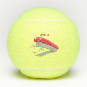 Pelotas De Tenis Ilustracion de personalizado de grapadora de color
