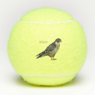 Pelotas De Tenis Ilustracion de personalizado de halcón peregrino