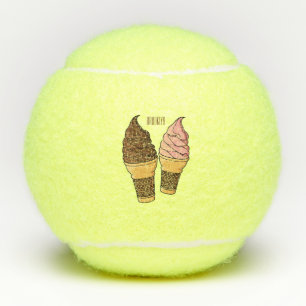 Pelotas De Tenis Ilustracion de personalizado de helado de cono