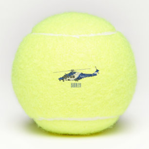 Pelotas De Tenis Ilustracion de personalizado de helicópteros de la