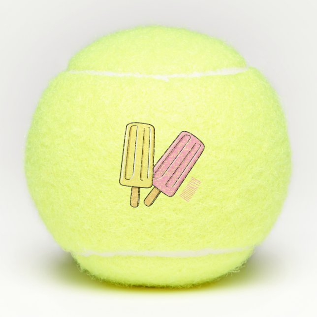 Pelotas De Tenis Ilustracion de personalizado de hielo (Anverso)