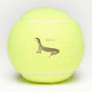 Pelotas De Tenis Ilustracion de personalizado de lagarto de monitor
