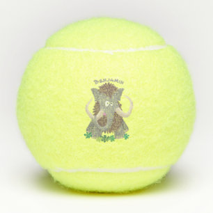 Pelotas De Tenis Ilustracion de personalizado de mamut bobo gracios