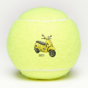 Pelotas De Tenis Ilustracion de personalizado de motocicleta con ci