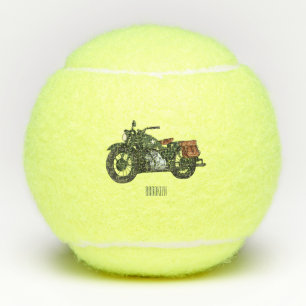 Pelotas De Tenis Ilustracion de personalizado de motocicleta de cru