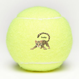 Pelotas De Tenis Ilustracion de personalizado de ocelot de Cute