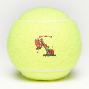 Pelotas De Tenis Ilustracion de personalizado de pala de vapor roja