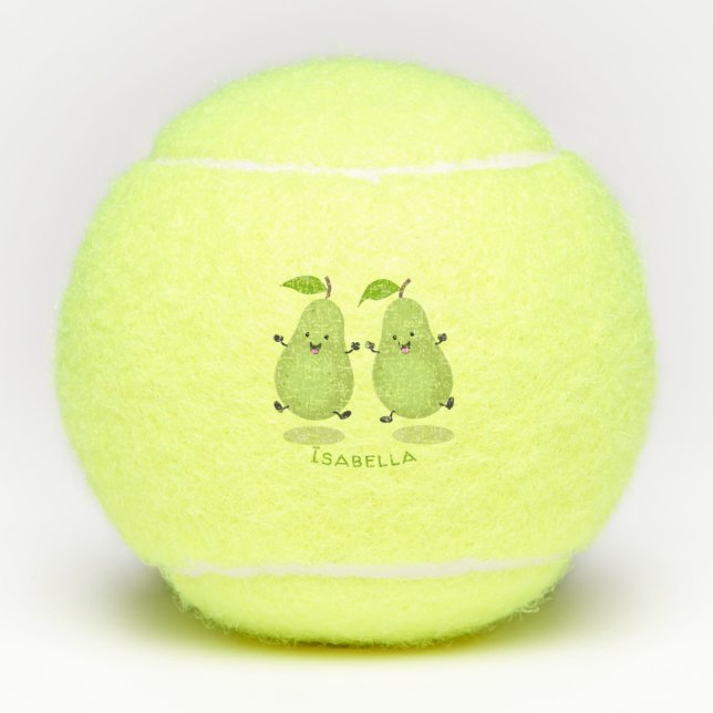 Pelotas De Tenis Ilustracion de personalizado de par de pera cúpula (Anverso)