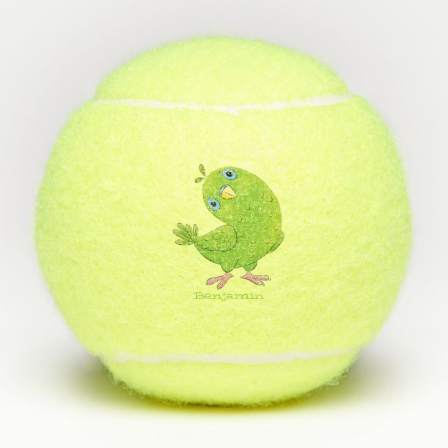 Pelotas De Tenis Ilustracion de personalizado de paracaídas verde l (Anverso)