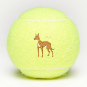 Pelotas De Tenis Ilustracion de personalizado de perro perrito