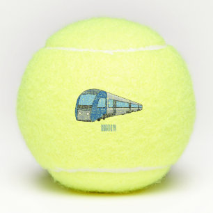 Pelotas De Tenis Ilustracion de personalizado de trenes eléctricos