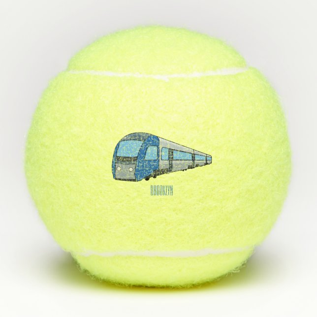 Pelotas De Tenis Ilustracion de personalizado de trenes eléctricos (Anverso)