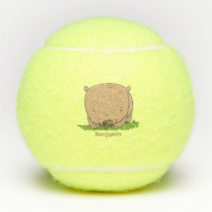 Pelotas De Tenis Ilustracion de personalizado de wombat para bebé l
