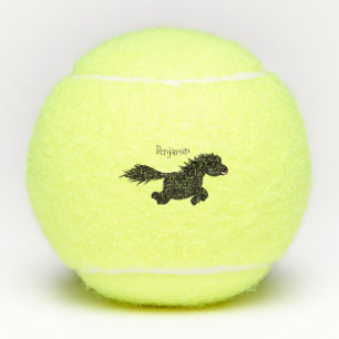 Pelotas De Tenis Ilustracion de personalizado del pony de Shetland