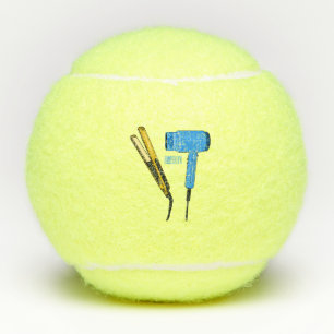Pelotas De Tenis Ilustración de secador de pelo y plancha de pelo