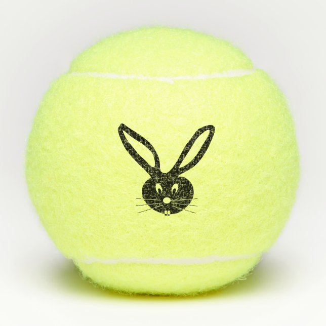Pelotas De Tenis Ilustracion del conejo (Anverso)