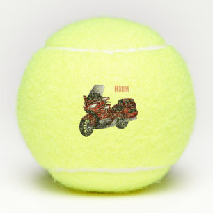 Pelotas De Tenis Ilustracion del personalizado de motocicleta de To