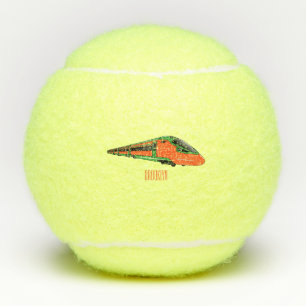 Pelotas De Tenis Ilustracion del personalizado del tren de bala