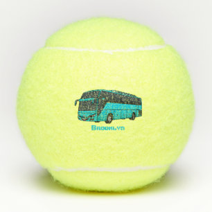 Pelotas De Tenis Ilustracion moderno de personalizado de autobús de