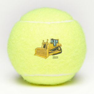 Pelotas De Tenis Ilustracion personalizado Bulldozer