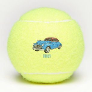 Pelotas De Tenis Ilustracion personalizado clásico de 1948