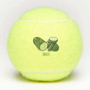 Pelotas De Tenis Ilustracion personalizado Cucumber