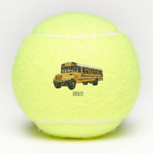 Pelotas De Tenis Ilustracion personalizado de autobús escolar