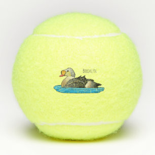 Pelotas De Tenis Ilustracion personalizado de aves King eider