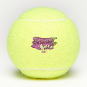 Pelotas De Tenis Ilustracion personalizado de berenjenas