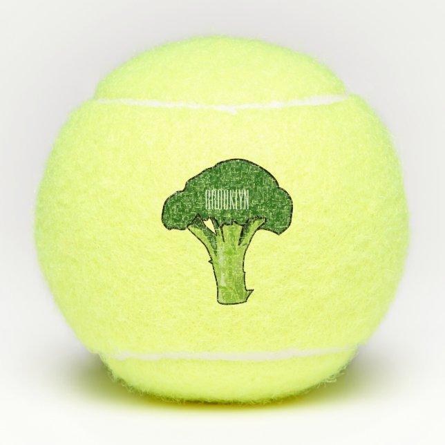 Pelotas De Tenis Ilustracion personalizado de Broccoli (Anverso)