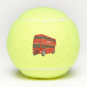 Pelotas De Tenis Ilustracion personalizado de bus de dos pisos