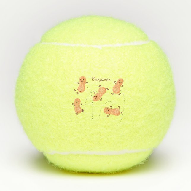 Pelotas De Tenis Ilustracion personalizado de cacahuetes de puenteo (Anverso)