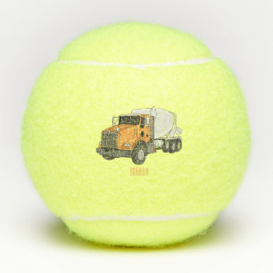 Pelotas De Tenis Ilustracion personalizado de camión de mezcla de c