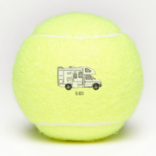 Pelotas De Tenis Ilustracion personalizado de Campervan