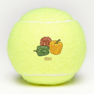 Pelotas De Tenis Ilustracion personalizado de Capsicum
