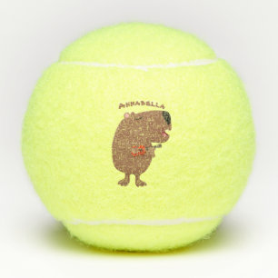 Pelotas De Tenis Ilustracion personalizado de capybara ukulele cant
