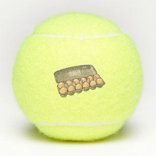 Pelotas De Tenis Ilustracion personalizado de cartón de huevo