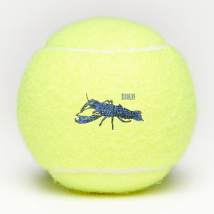Pelotas De Tenis Ilustracion personalizado de cigalas de marrón azu