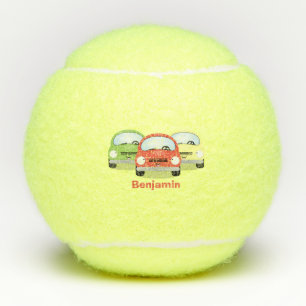 Pelotas De Tenis Ilustracion personalizado de coches Cute kawaii